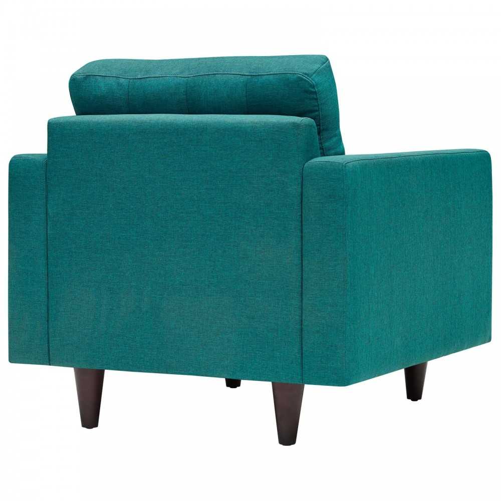 Empress Armchair Upholstered Fabric Set of 2, Teal