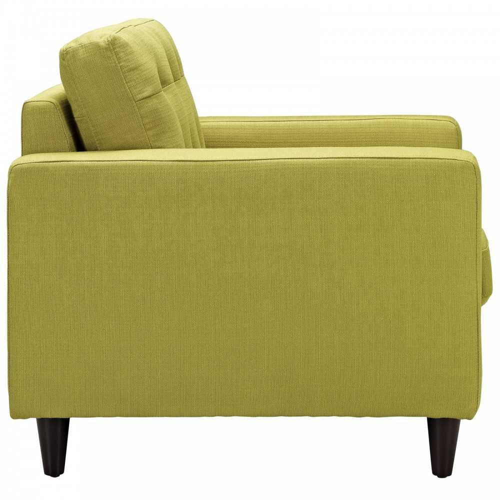 Empress Armchair Upholstered Fabric Set of 2, Wheatgrass