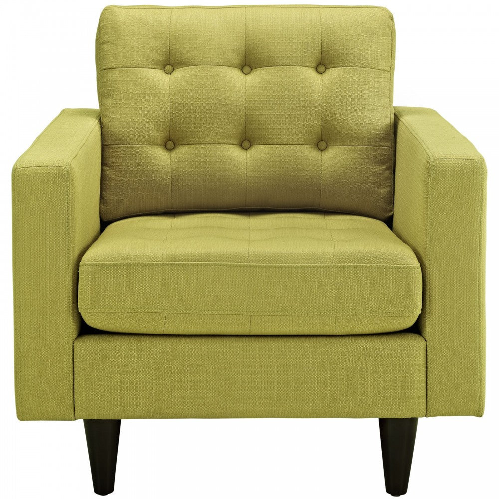 Empress Armchair Upholstered Fabric Set of 2, Wheatgrass