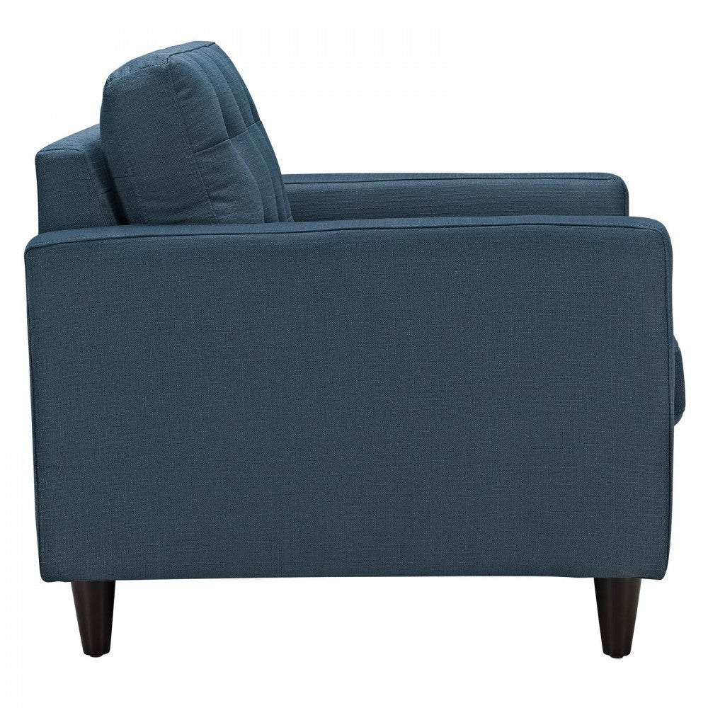 Empress Armchair Upholstered Fabric Set of 2, Azure