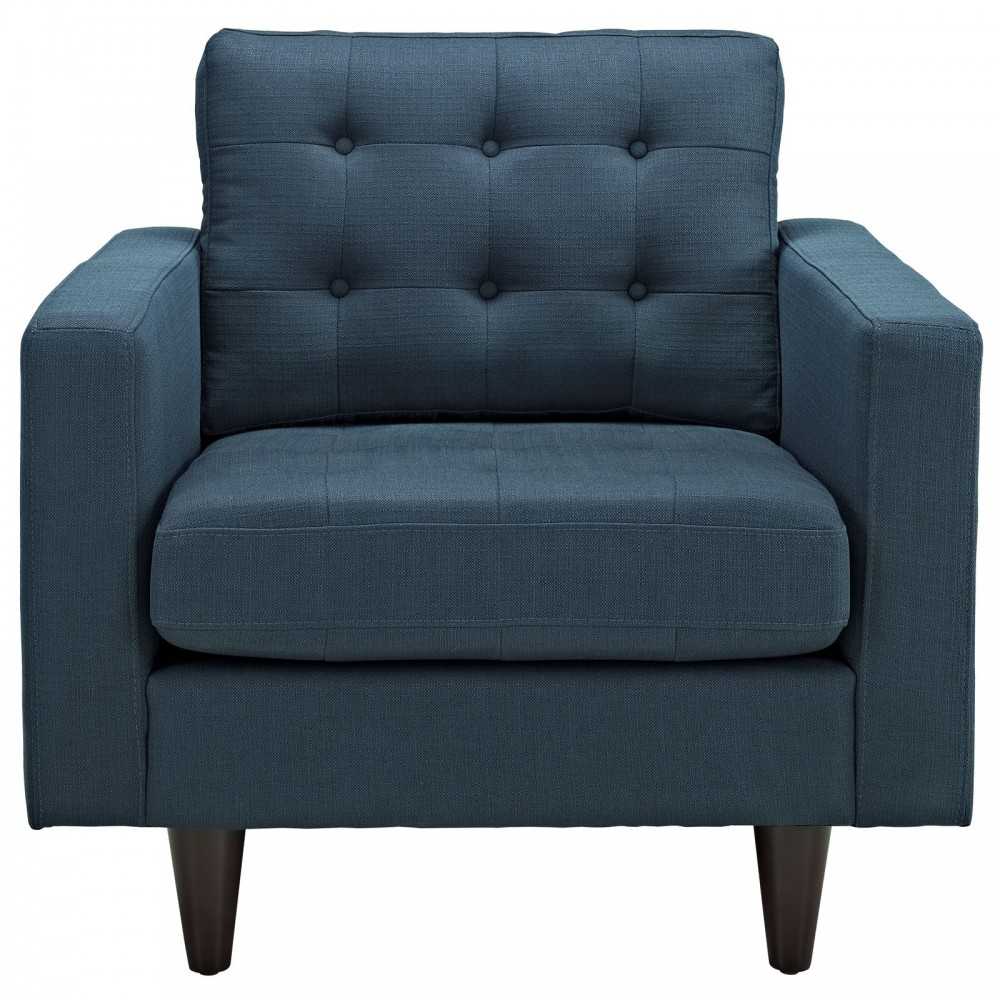 Empress Armchair Upholstered Fabric Set of 2, Azure