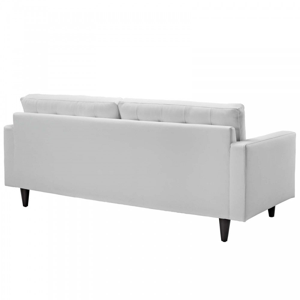 Empress Bonded Leather Sofa, White