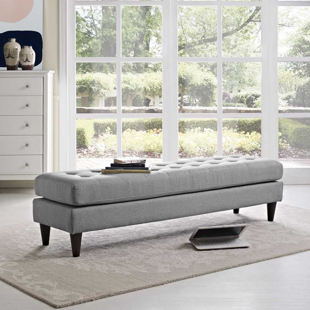 Empress Large Bench, Light Gray