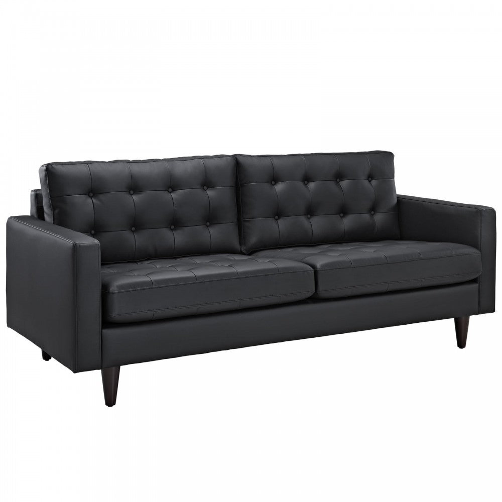 Empress Sofa and Armchair Set of 2, Black