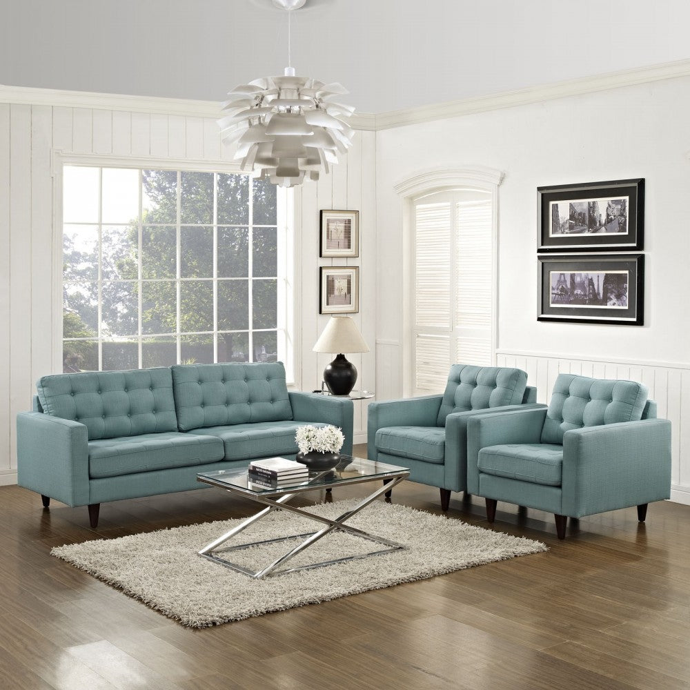 Empress Sofa and Armchairs Set of 3, Laguna