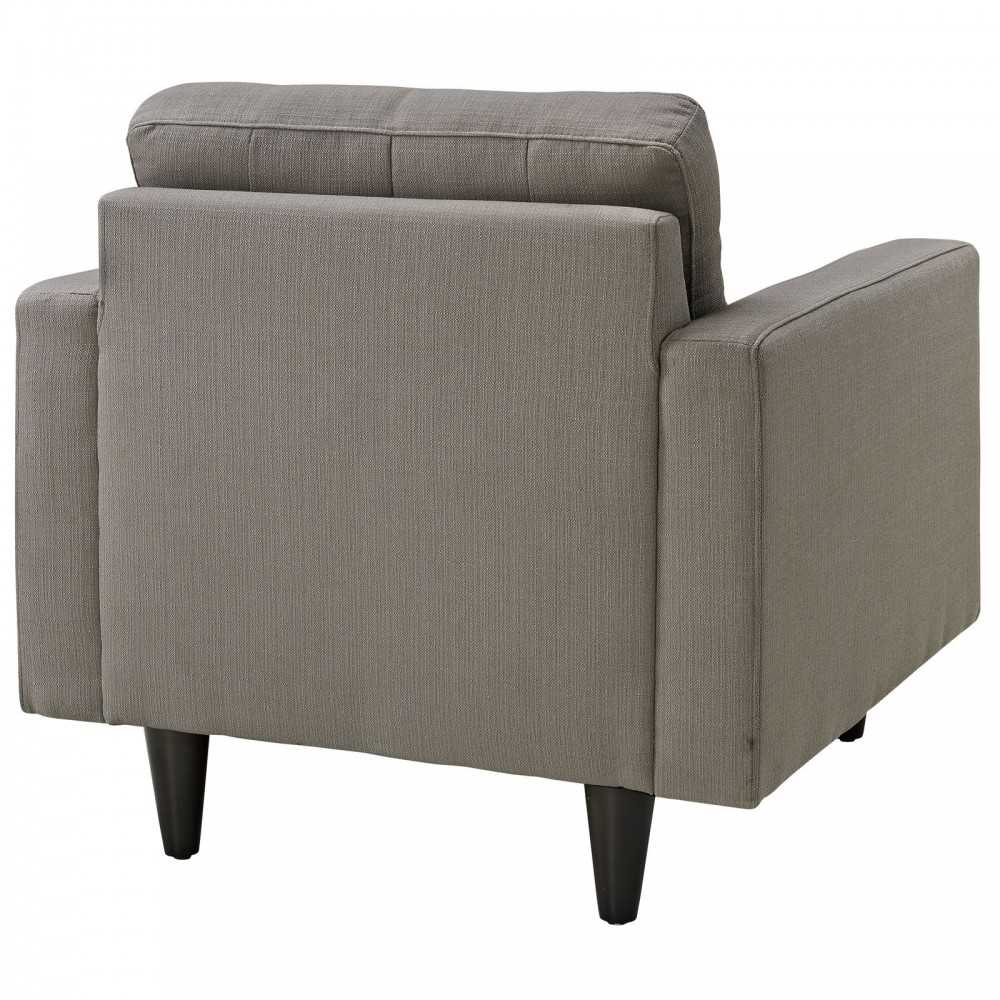 Empress Upholstered Fabric Armchair, Granite