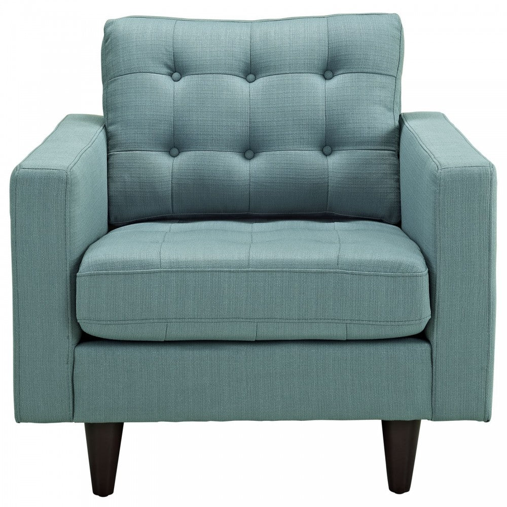Empress Upholstered Fabric Armchair, Laguna