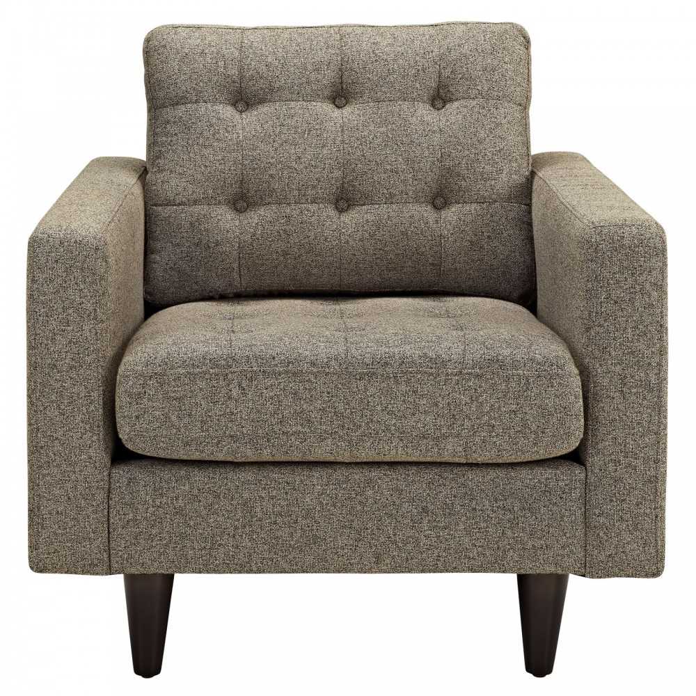 Empress Upholstered Fabric Armchair, Oatmeal