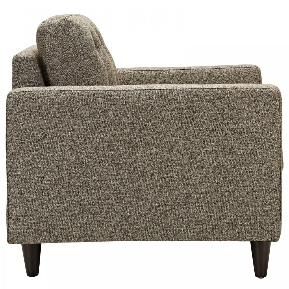 Empress Upholstered Fabric Armchair, Oatmeal