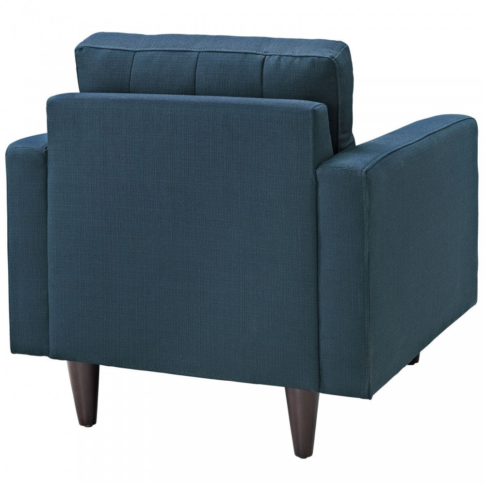 Empress Upholstered Fabric Armchair, Azure