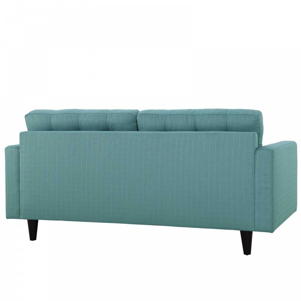 Empress Upholstered Fabric Loveseat, Laguna