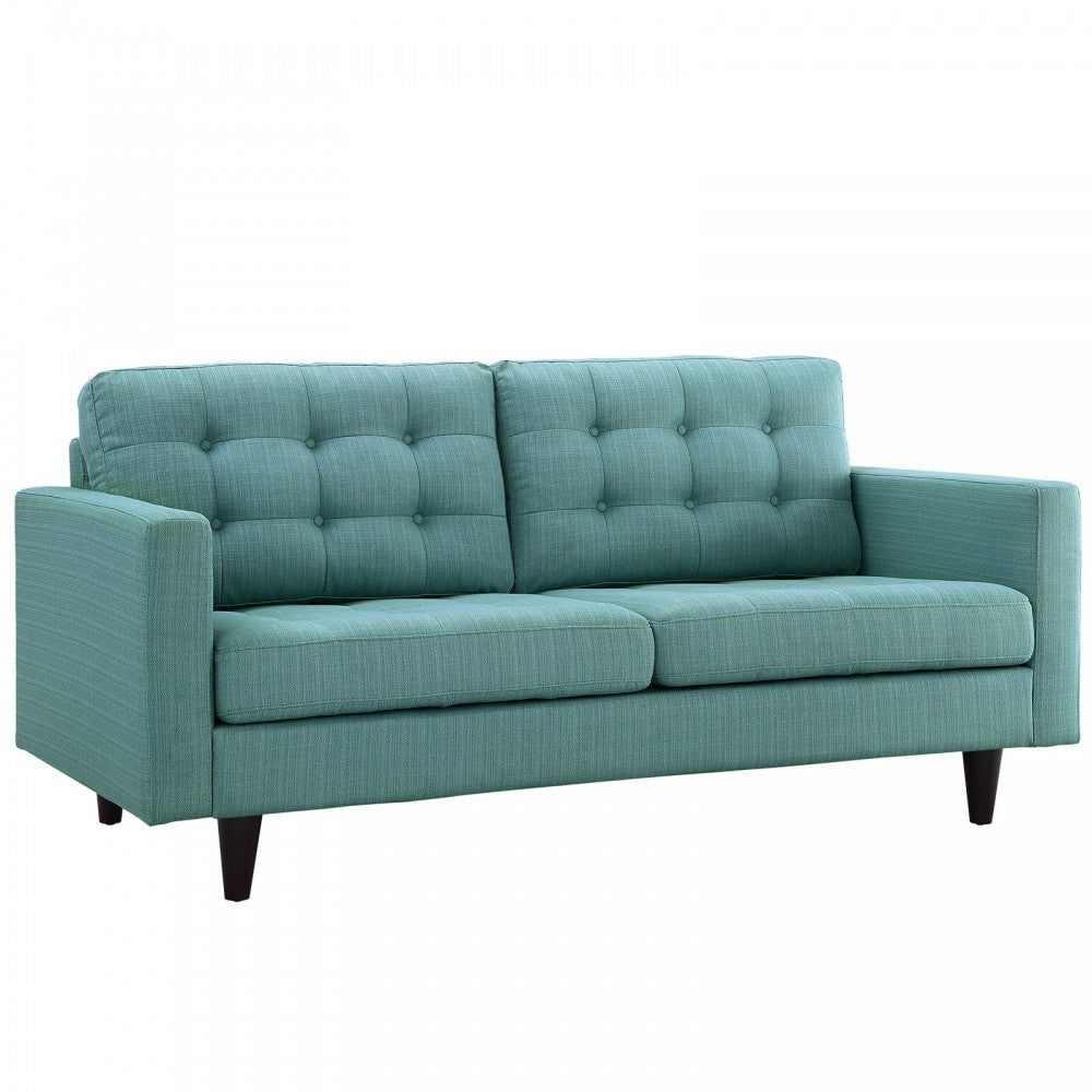Empress Upholstered Fabric Loveseat, Laguna