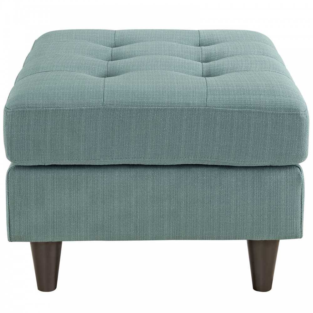 Empress Upholstered Fabric Ottoman, Laguna