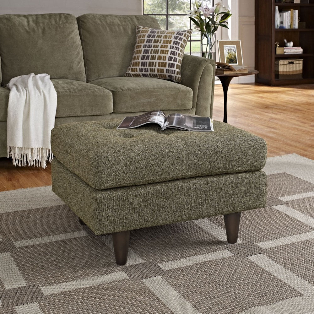 Empress Upholstered Fabric Ottoman, Oatmeal