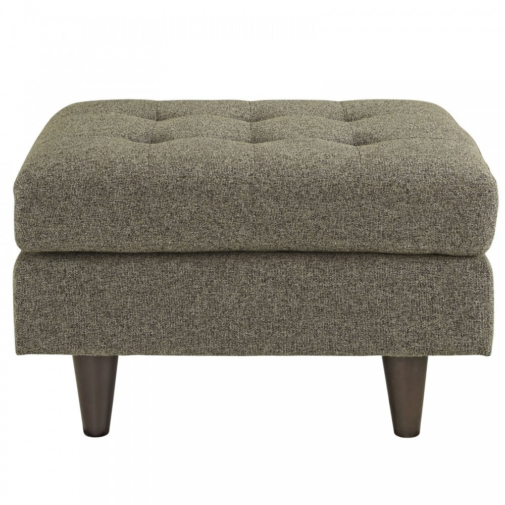 Empress Upholstered Fabric Ottoman, Oatmeal