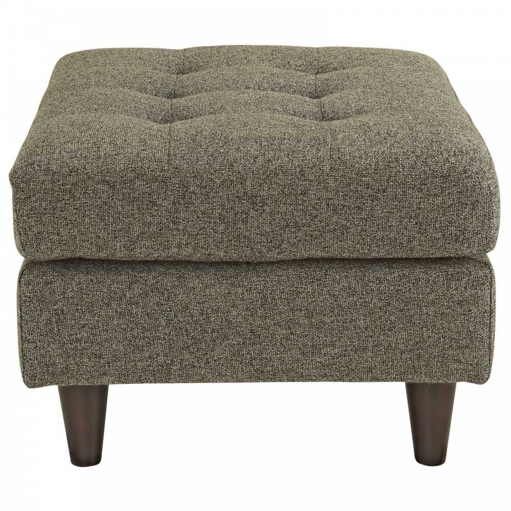 Empress Upholstered Fabric Ottoman, Oatmeal