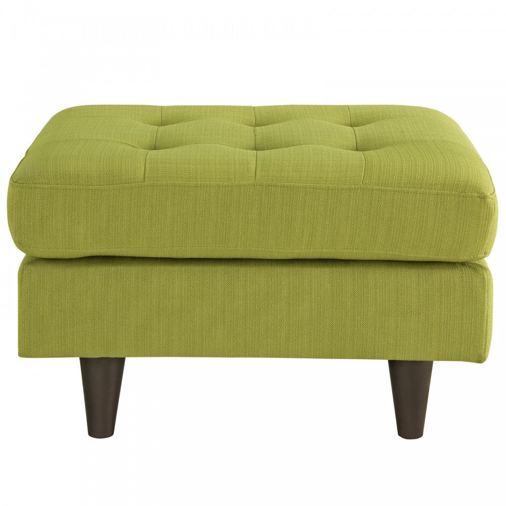 Empress Upholstered Fabric Ottoman, Wheatgrass
