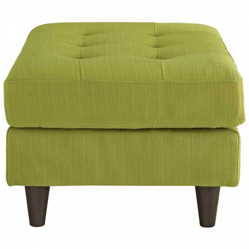 Empress Upholstered Fabric Ottoman, Wheatgrass
