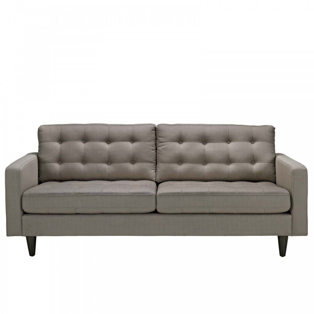 Empress Upholstered Fabric Sofa, Granite