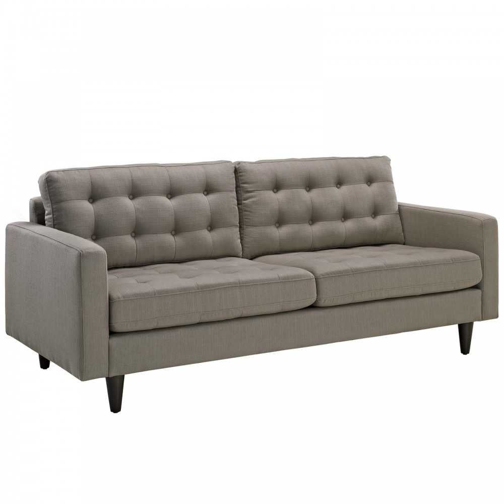 Empress Upholstered Fabric Sofa, Granite