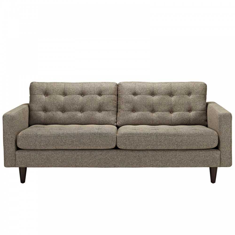 Empress Upholstered Fabric Sofa, Oatmeal