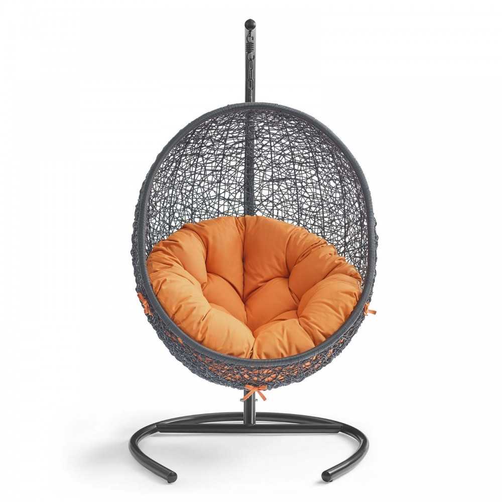 Encase Swing Outdoor Patio Lounge Chair, Orange