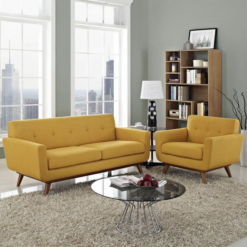 Engage Armchair and Loveseat Set of 2, Citrus
