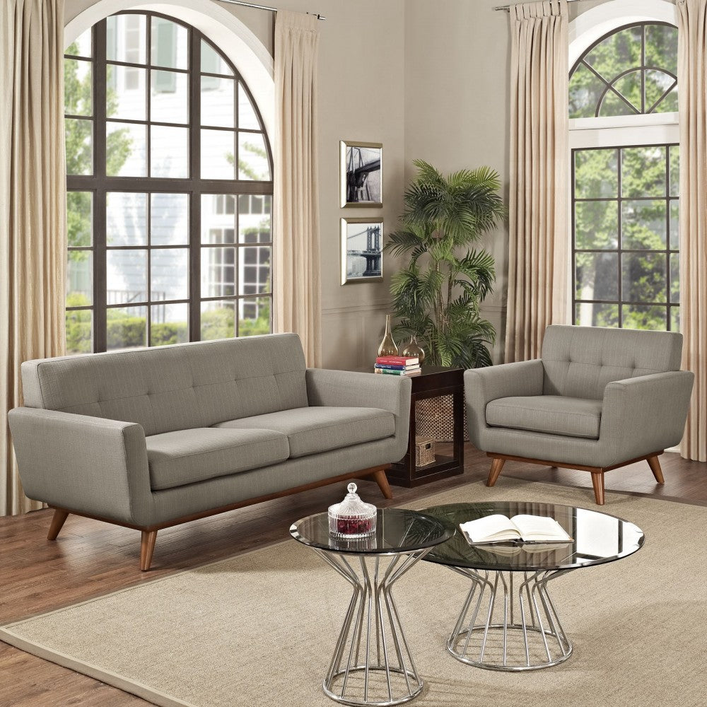 Engage Armchair and Loveseat Set of 2, Granite