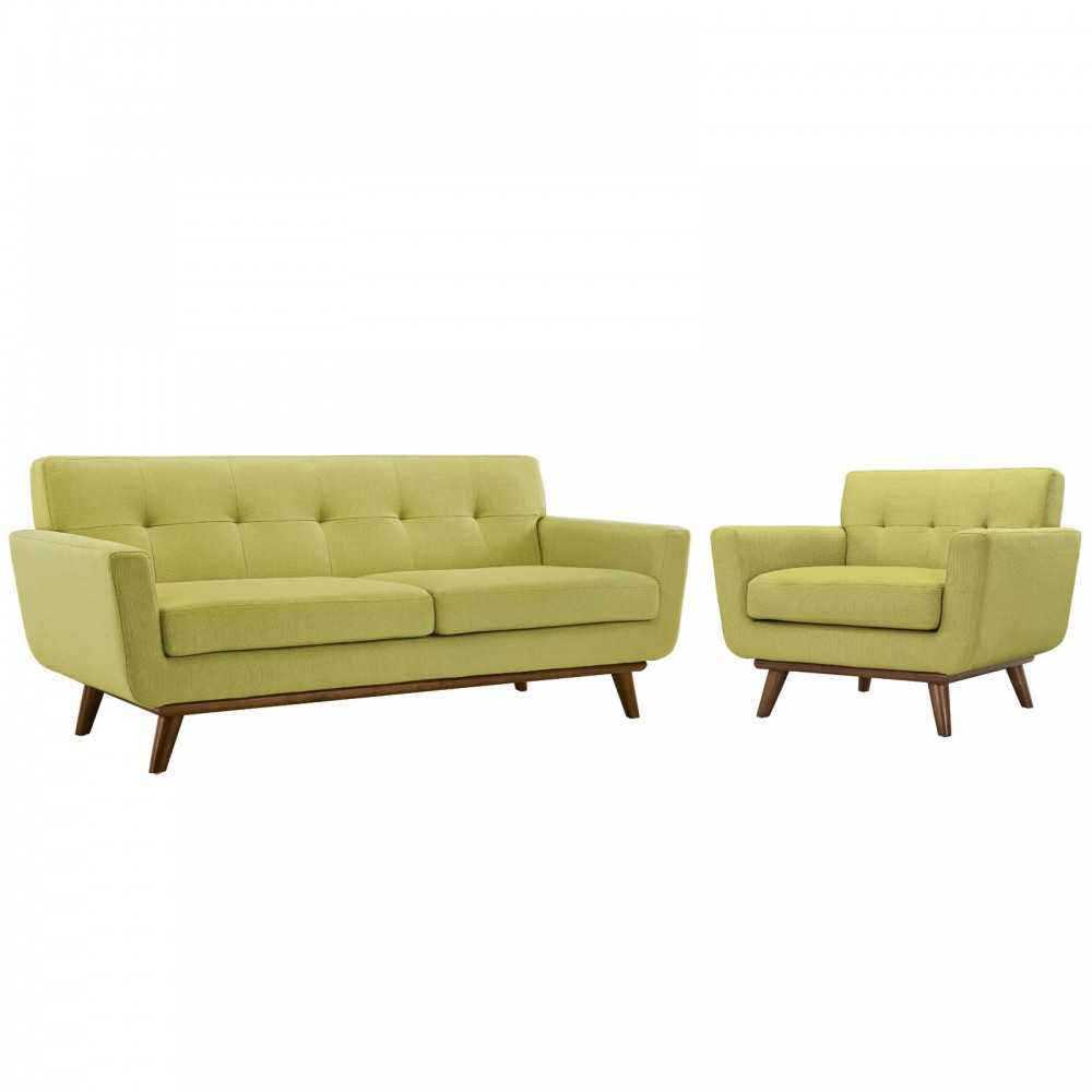 Engage Armchair and Loveseat Set of 2, Wheat