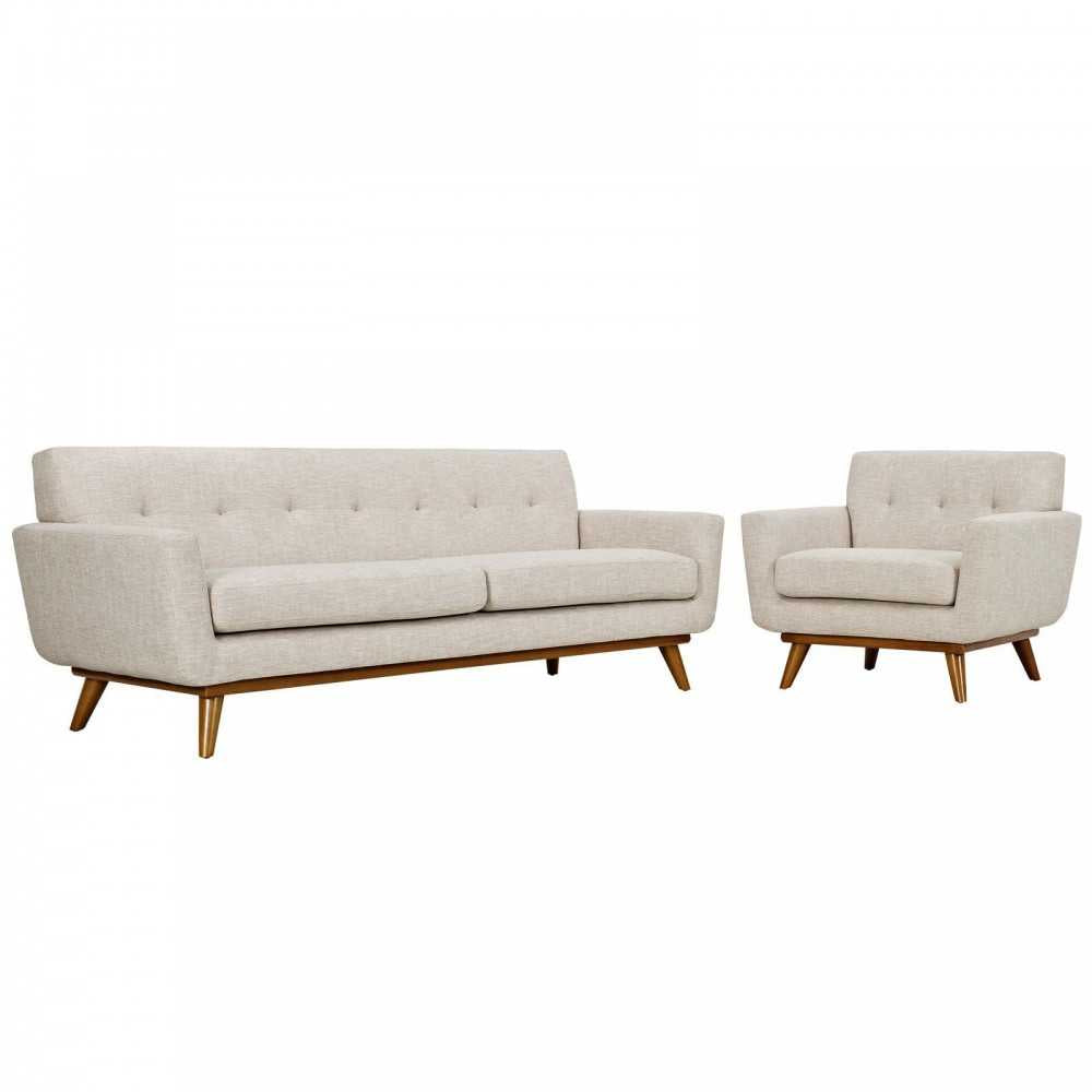 Engage Armchair and Sofa Set of 2, Beige