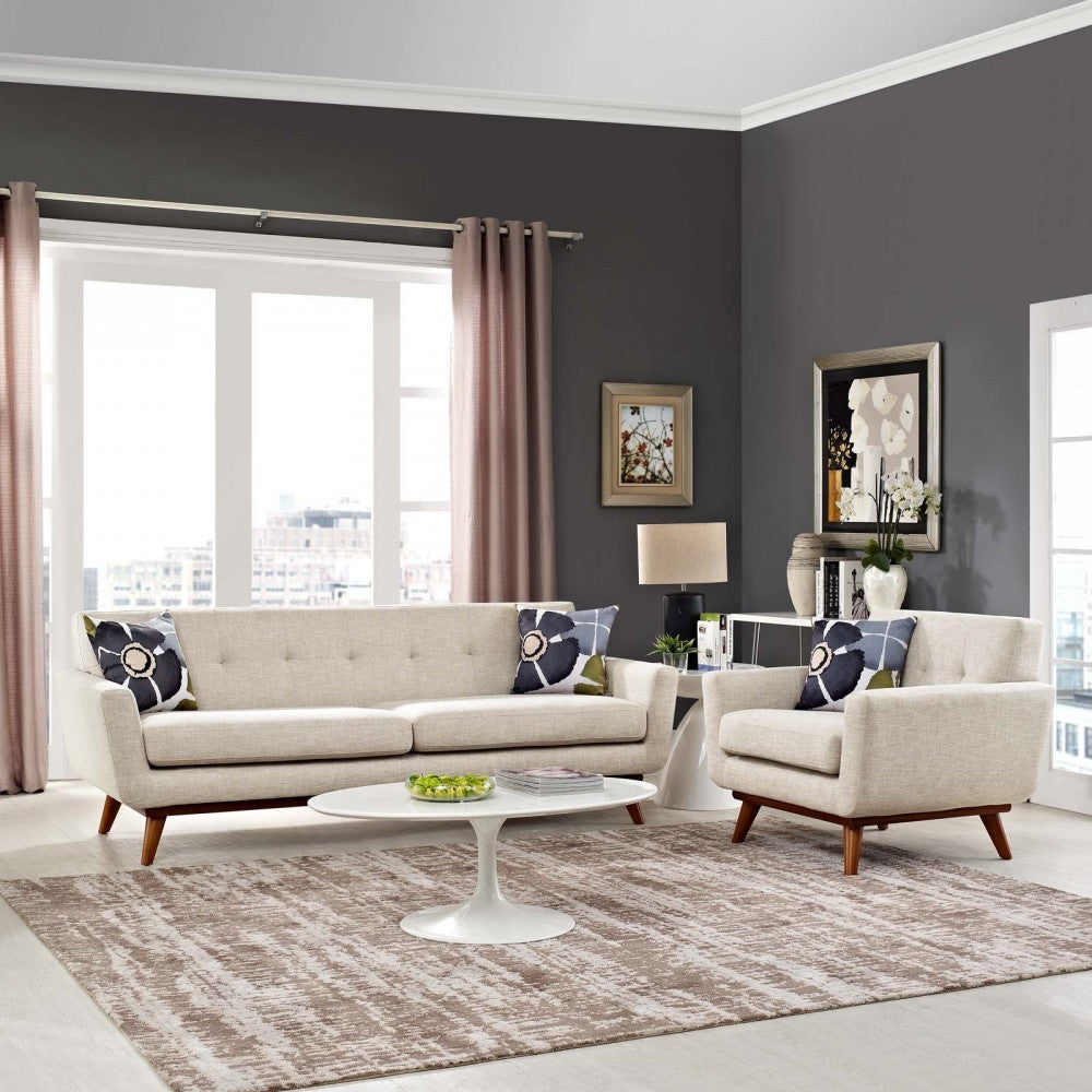 Engage Armchair and Sofa Set of 2, Beige