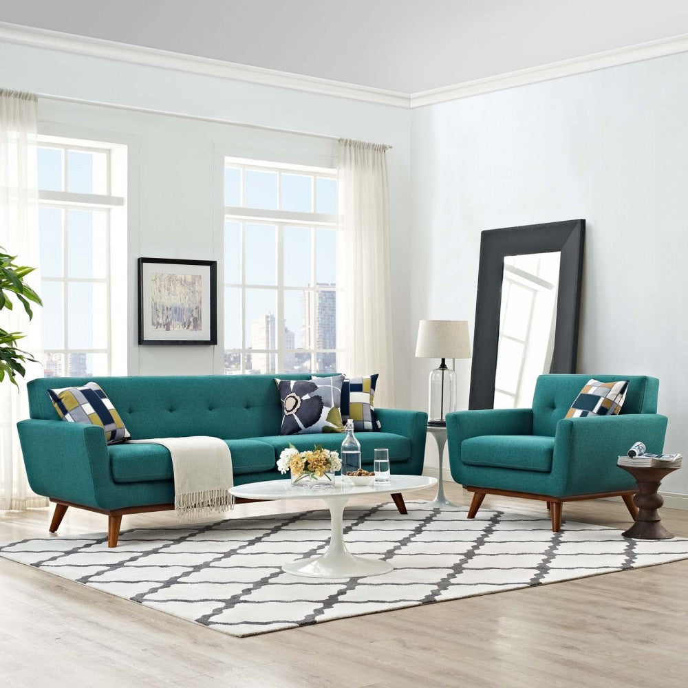 Engage Armchair and Sofa Set of 2, Teal