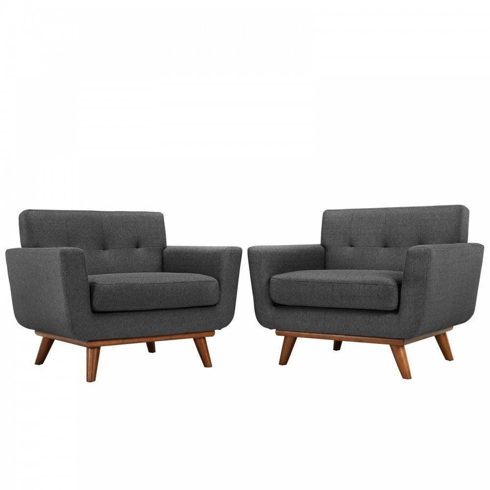 Engage Armchair Wood Set of 2, Gray