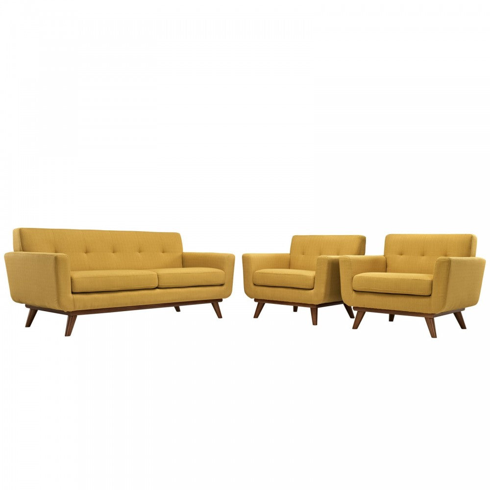 Engage Armchairs and Loveseat Set of 3, Citrus