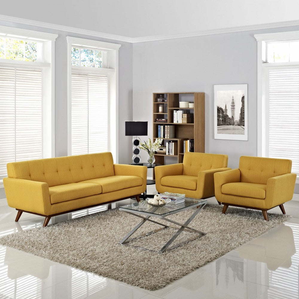 Engage Armchairs and Sofa Set of 3, Citrus