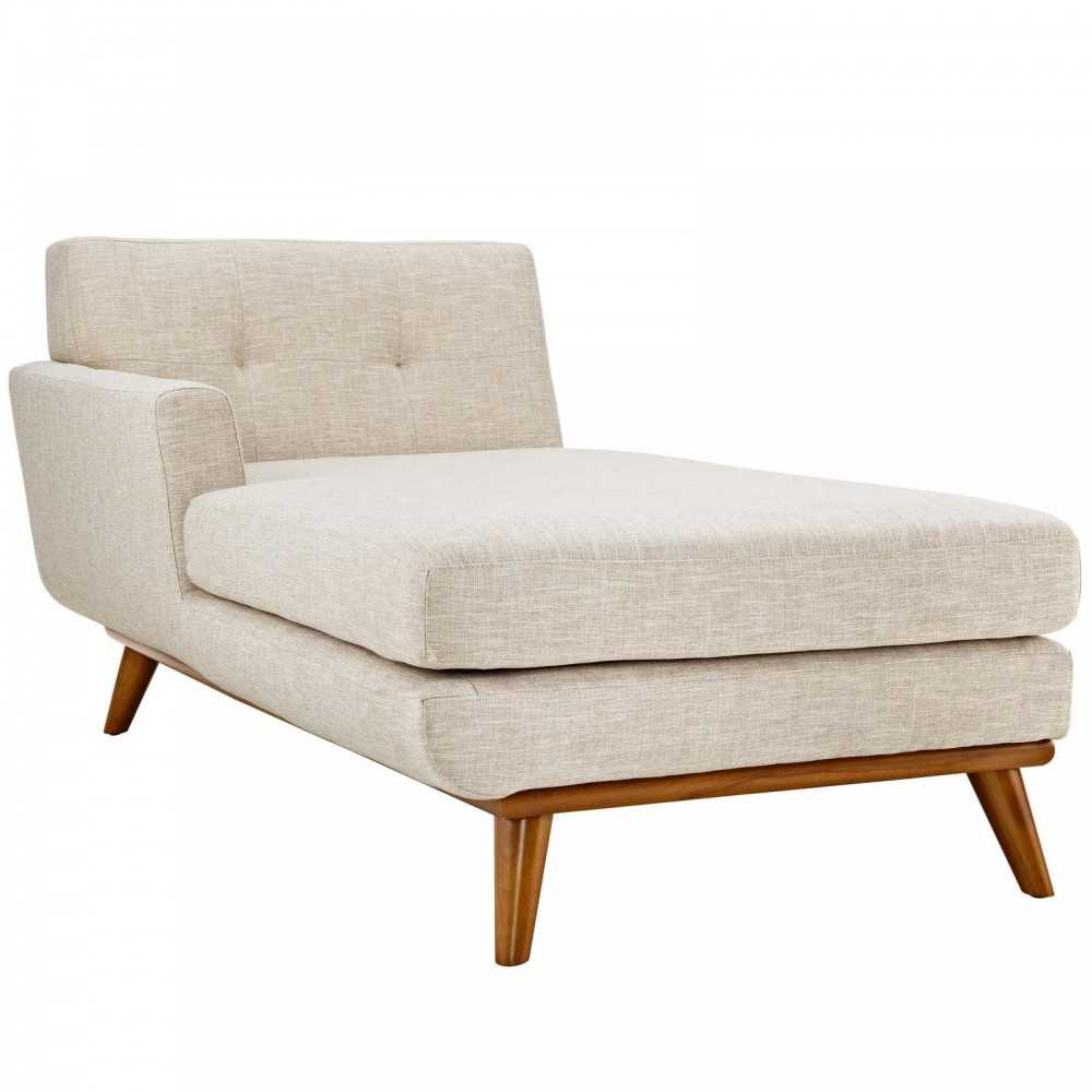Engage Left-Facing Upholstered Fabric Chaise, Beige
