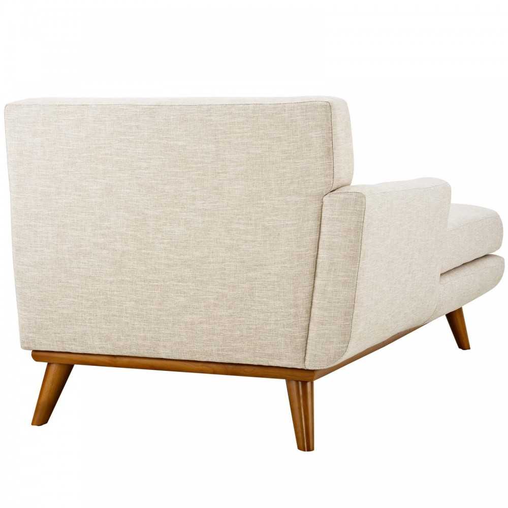 Engage Left-Facing Upholstered Fabric Chaise, Beige