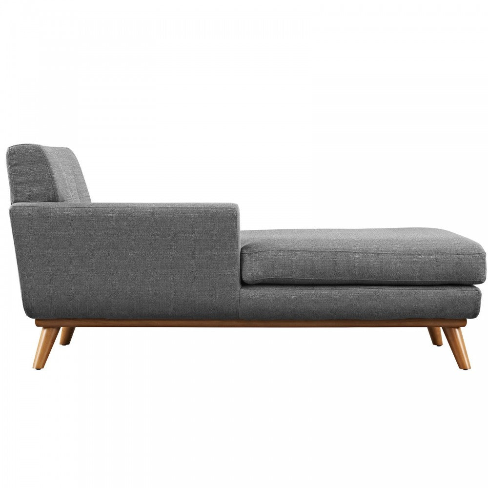 Engage Left-Facing Upholstered Fabric Chaise, Gray