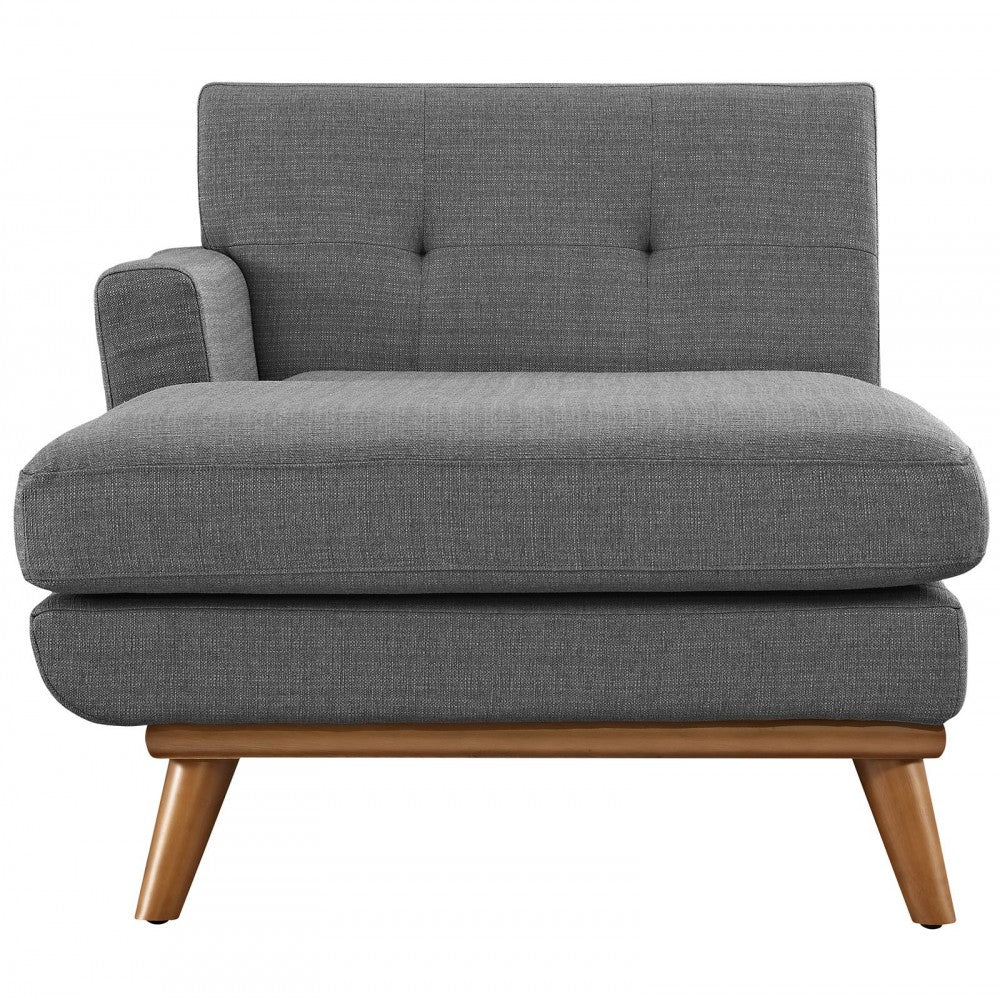 Engage Left-Facing Upholstered Fabric Chaise, Gray