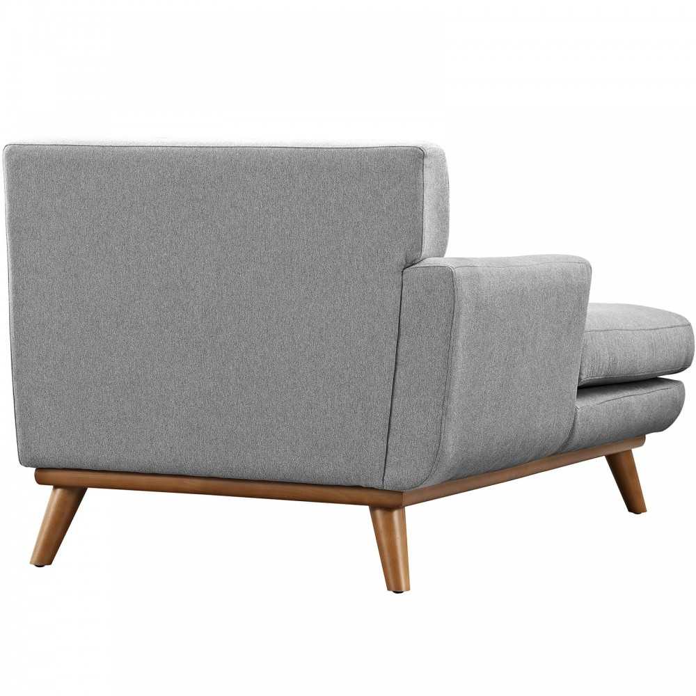 Engage Left-Facing Upholstered Fabric Chaise, Expectation Gray
