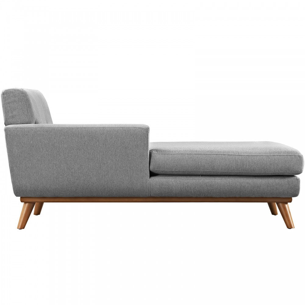 Engage Left-Facing Upholstered Fabric Chaise, Expectation Gray