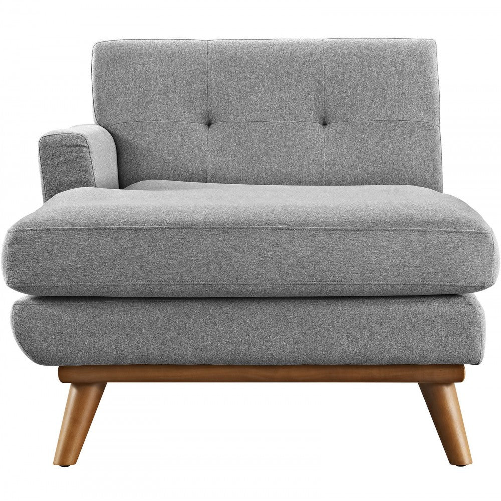 Engage Left-Facing Upholstered Fabric Chaise, Expectation Gray