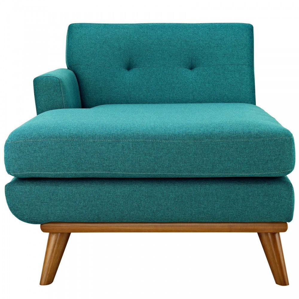 Engage Left-Facing Upholstered Fabric Chaise, Teal