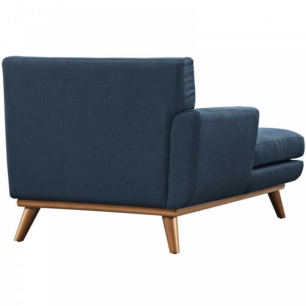 Engage Left-Facing Upholstered Fabric Chaise, Azure