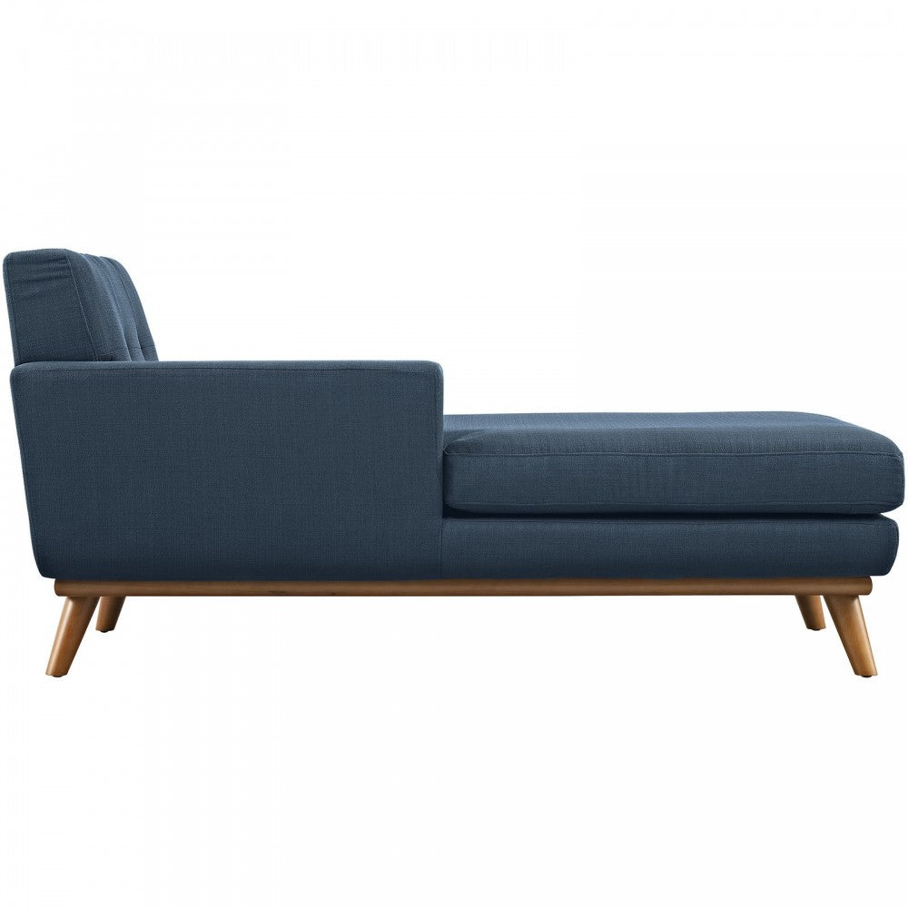 Engage Left-Facing Upholstered Fabric Chaise, Azure