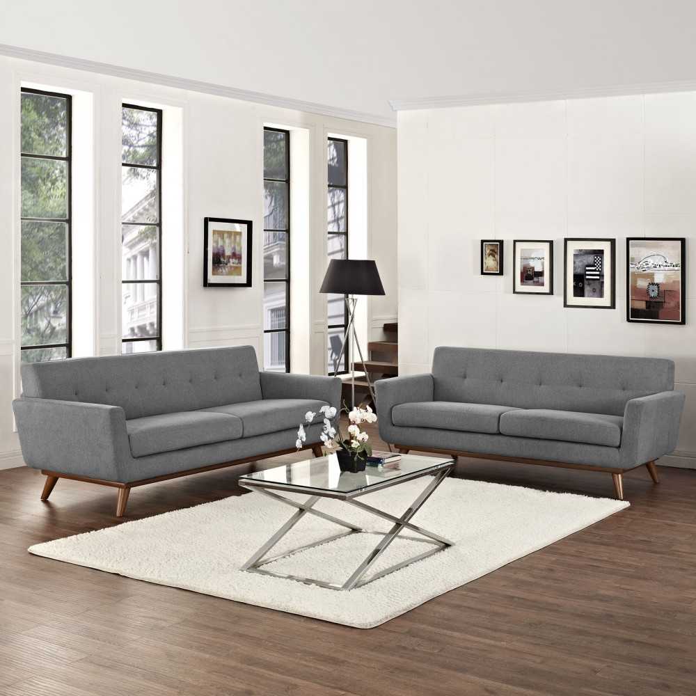 Engage Loveseat and Sofa Set of 2, Expectation Gray