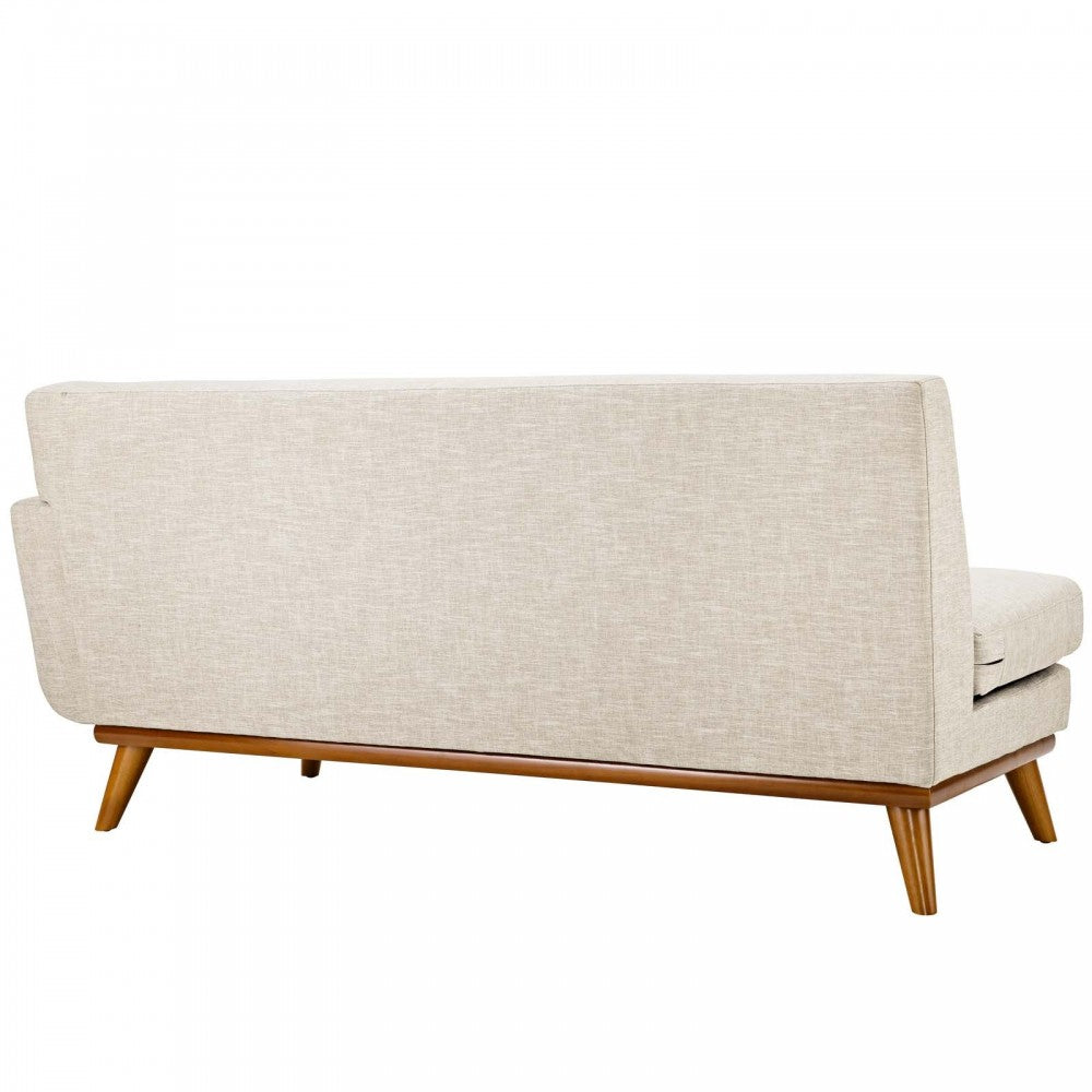 Engage Right-Arm Upholstered Fabric Loveseat, Beige