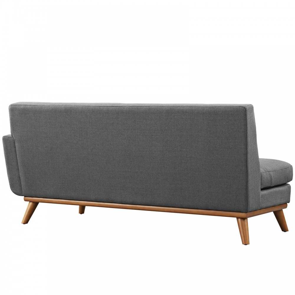 Engage Right-Arm Upholstered Fabric Loveseat, Gray