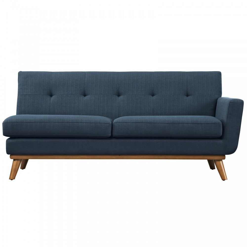 Engage Right-Arm Upholstered Fabric Loveseat, Azure