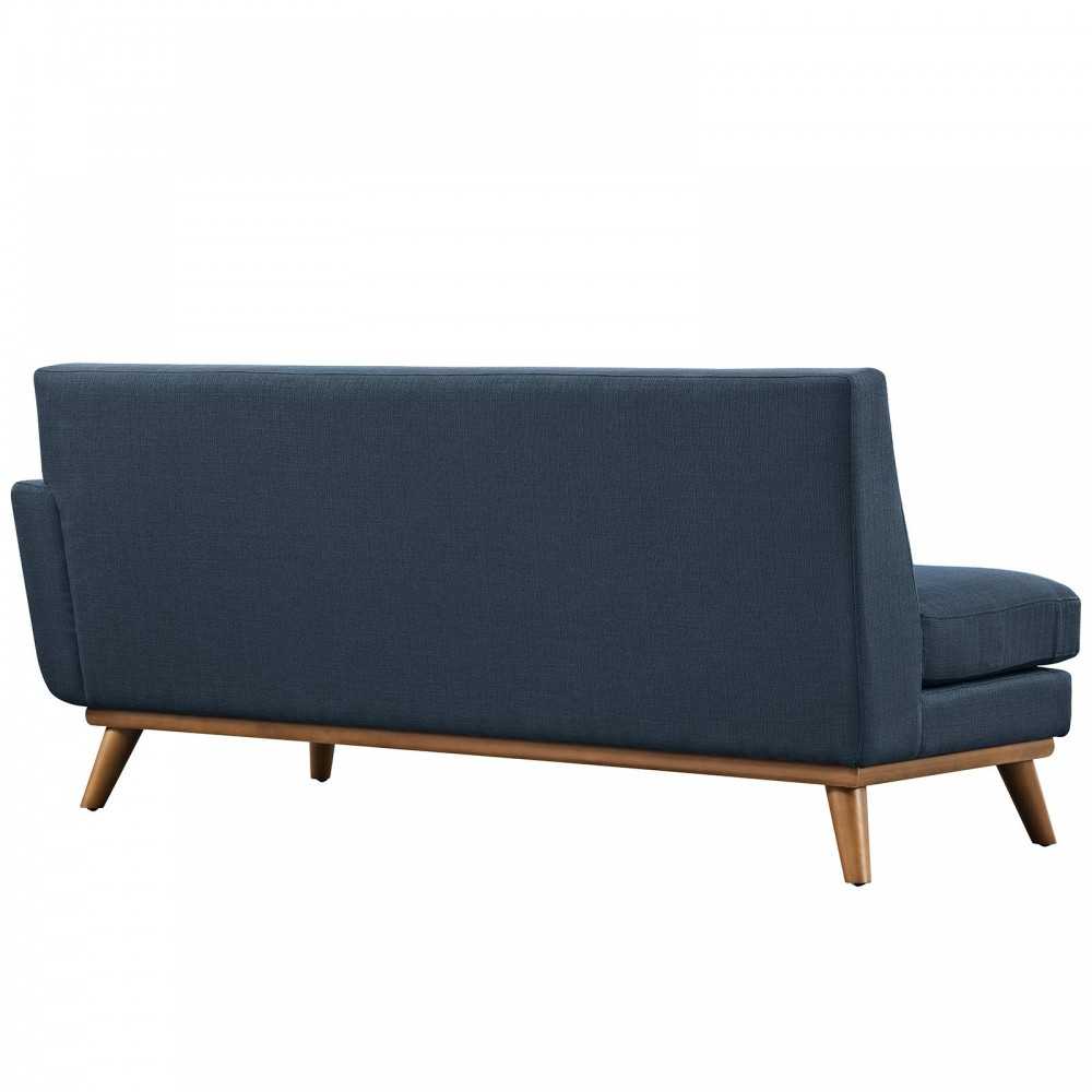 Engage Right-Arm Upholstered Fabric Loveseat, Azure